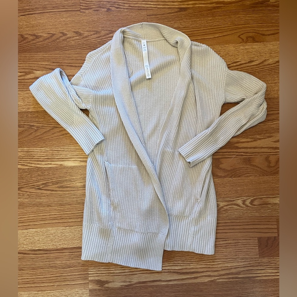 lululemon athletica Cream Cardigan Sweater, XS/S